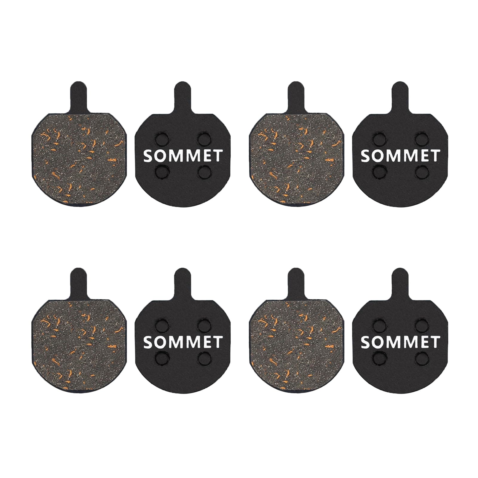 SOMMET 4 pairs Resin and Semi-Metallic Disc Brake Pads fit for Hayes Sole MX2 MX3 MX4 MX5 CX5 CX Pro CX Expert CX Comp