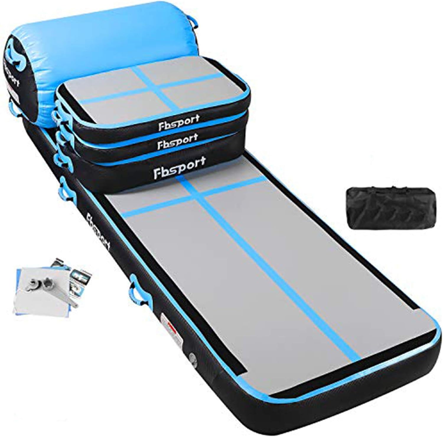 FBSPORT Airtrack Tappetino per allenamento Airtrack, 10/20 cm di