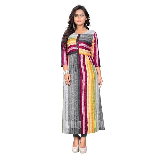 Navabi Export Womens Rayon Fabrics A-Line Kurti (VF-KU-139)