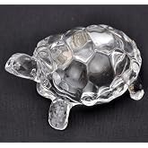 IS4A Fengshui Vastu Original Clear Crystal Turtle for Peace &amp; Prosperity (3 Inch Small)