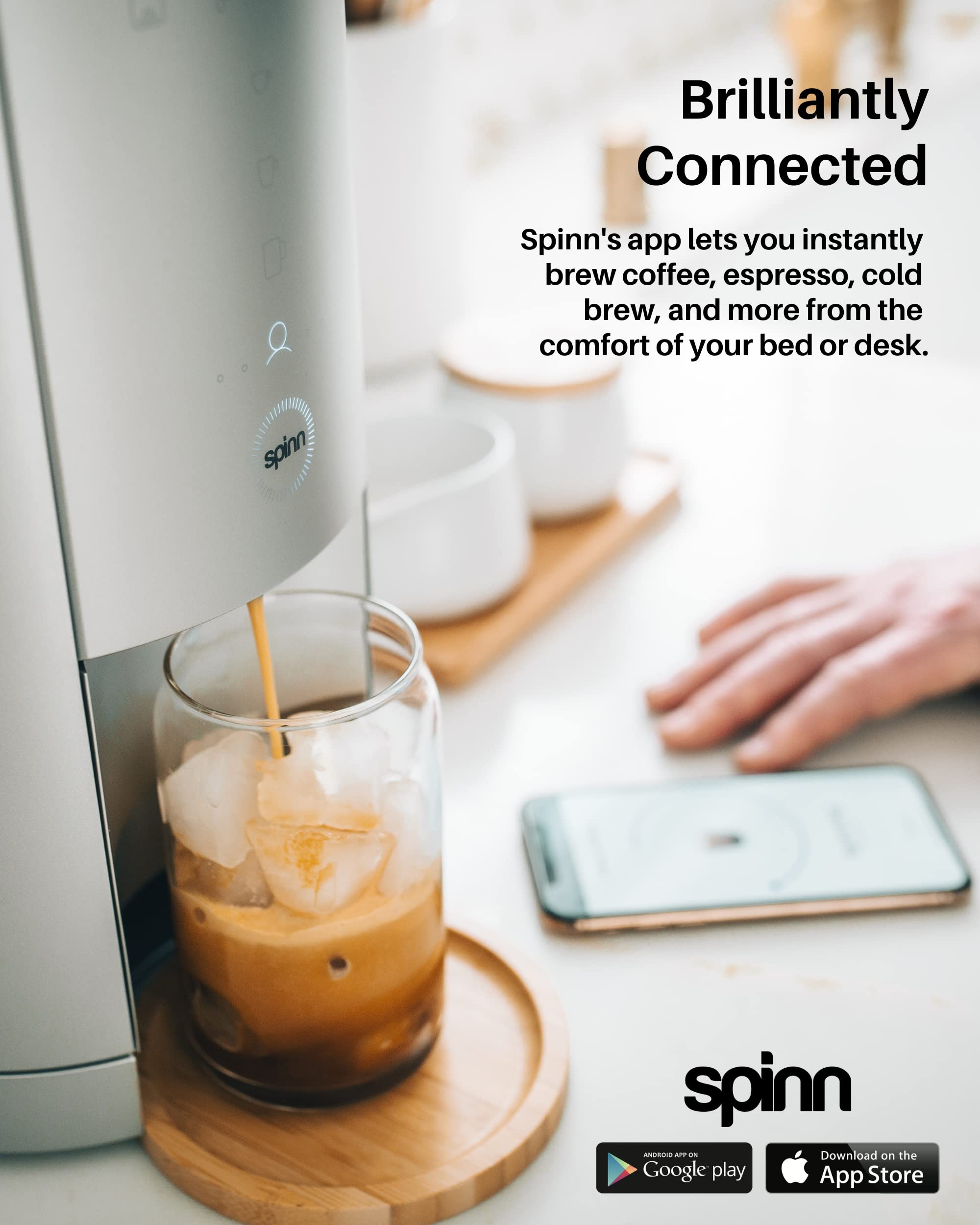 SPINN Espresso & Coffee Machine, Smart WiFi Automatic Coffee Maker