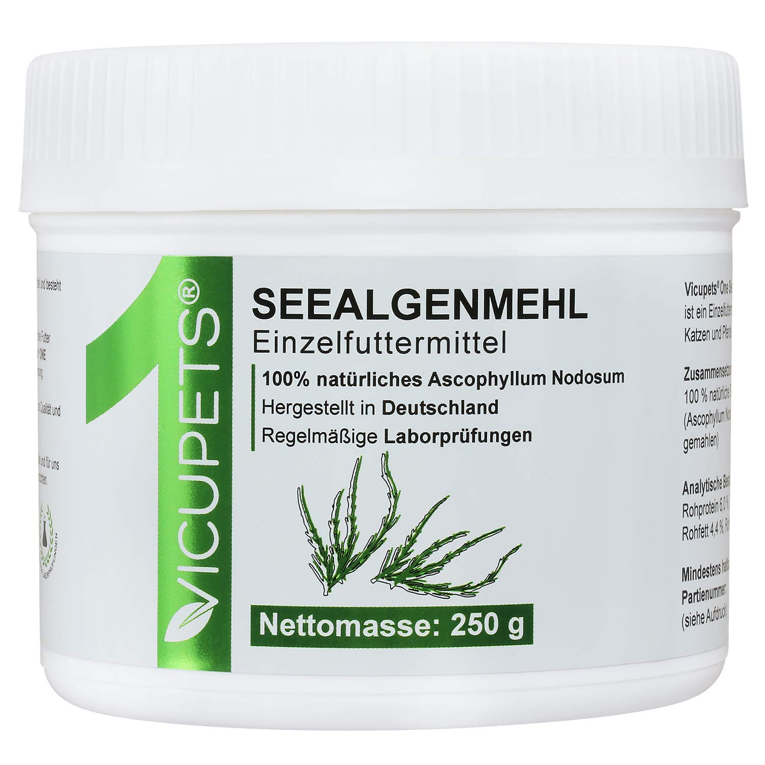 Vicupets® ONE Seealgenmehl für Hunde I 250g Algenmehl aus Ascophyllum ...