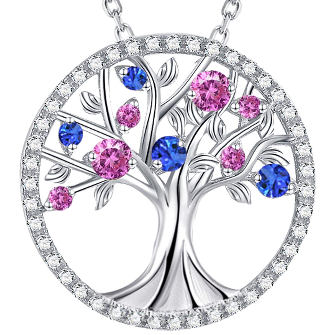 Tree Of Life Necklace For Women Birthday Gift September Birthstone