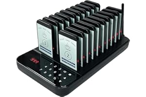 SAILESI Restaurant Pager System, Wireless Pagers for Restaurants, 20 Pagers Beepers, Waiting Buzzers Queue Calling System, Guest Customer Queue Pagers for Coffee Shop Food Truck Church Nursery Clinic…