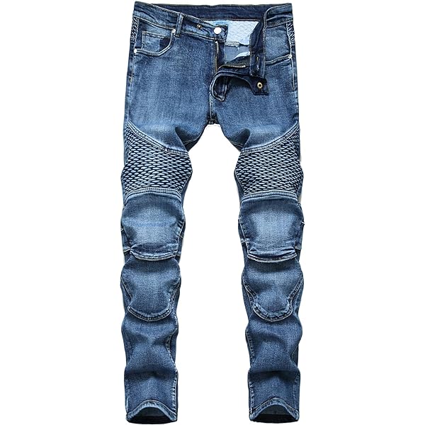 IDEALSANXUN Ripped Jeans Men Pattern Straight Leg Skinny