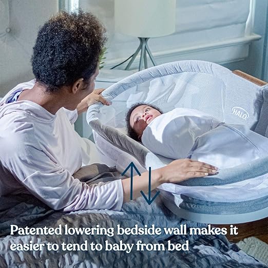 halo bassinest swivel sleeper luxe dove gray tweed