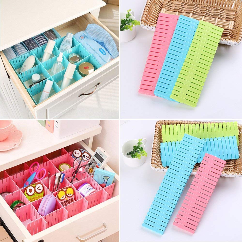 Instakart Abs Plastic Diy Grip Drawer Storage Organizer With
