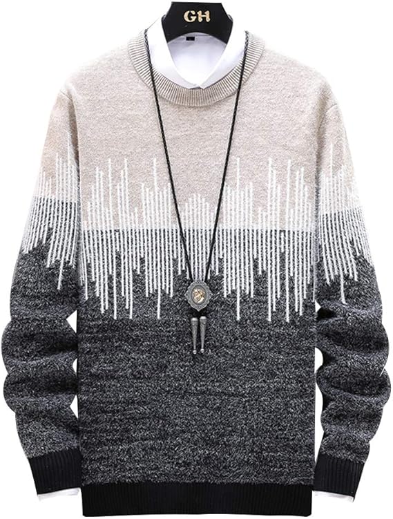 Amazon 在庫処分 セーター メンズ ニット 大きいサイズ クルーネックセーター 長袖 防寒 ファッション 春服 秋服 冬服 厚手 カジュアル ニットトップス 服 春 秋 冬 通勤 通学 セーター 通販