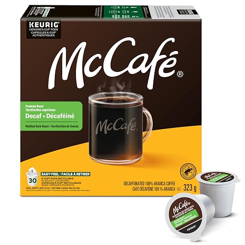 McCafe Premium Medium Dark Roast Decaf K-Cup Coffee Pods, 30 Count, For Keurig Coffee Makers
