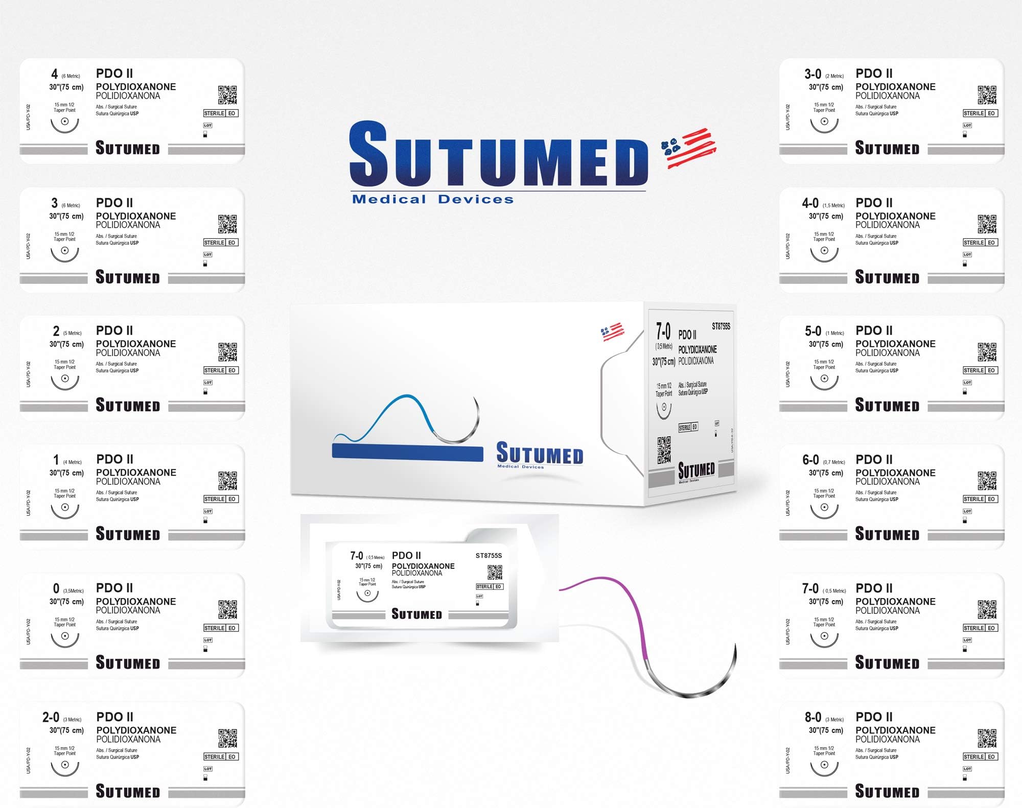 Sutumed PDO II 2-0, 1/2 26mm Taper Point Needle(Comparable to PDS II)