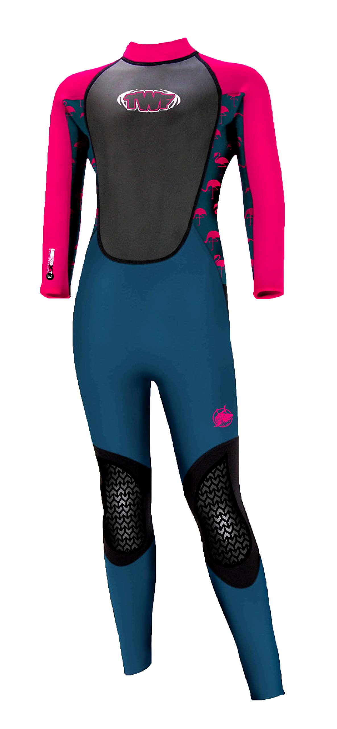 TWF Unisex-Youth XT3 Full Wetsuit, Flamingos, K12