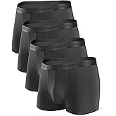 DAVID ARCHY Men's Underwear Modal Ultra Soft Trunks Second Skin Breathable with Support Pouch Boxer Briefs for Men Multipack