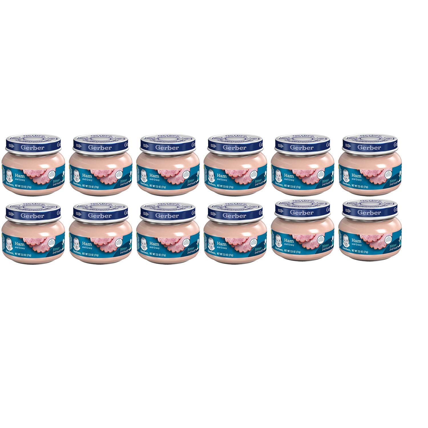 Gerber 2nd Foods Ham & Ham Gravy Baby Food (Pack of 12) Baby