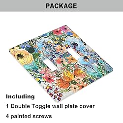 Pznen Blue Retro Boho Floral Double Toggle Light