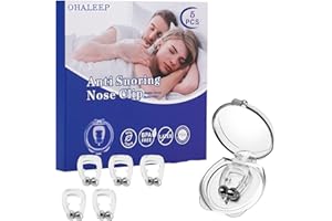 OHALEEP Anti Snoring Devices,Snore Stopper with Adjustable Magnet, Silicone Nose Clip Stop Snoring, Effective to Relieve Snoring, Snoring Solution Comfortable and Quieter Sleep, White, M