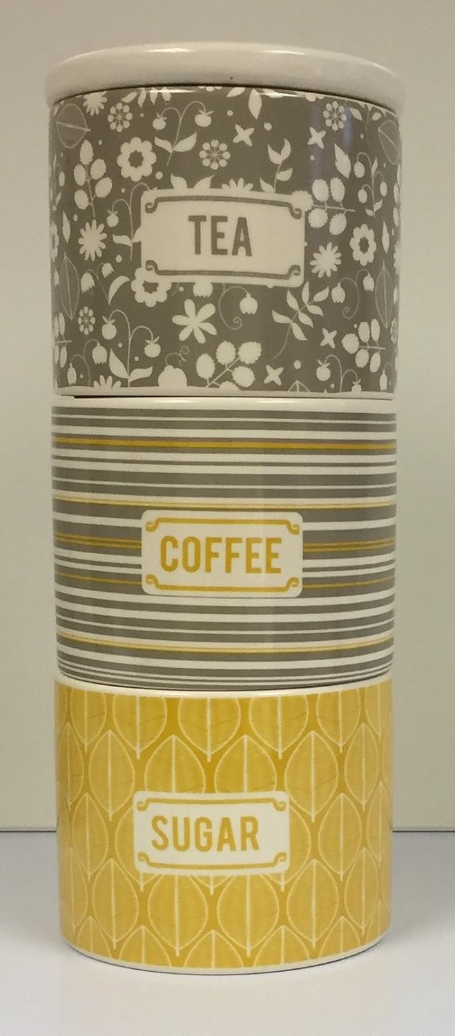 stacking tea coffee sugar containers