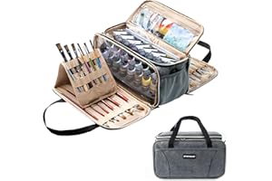 SFYBYHEART Acrylic Paint Storage, Craft Organizer, Art Supply Organizer, Art Tote Bags, Paints Brush Holder for Apple Barrel Acrylic Painting, Palette Board