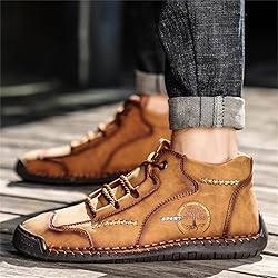 Dacomfy Mens Casual Shoes Loafers Leather Slip-On