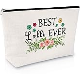 Grandma Lolli Gift Makeup Bag Best Lolli Ever Cosmetic Bag Grandmother Gift Mother Day Gift for Grandma Birthday Christmas Gift For Women Grandma Lolli Gift From Grandchildren Travel Toiletry Bag