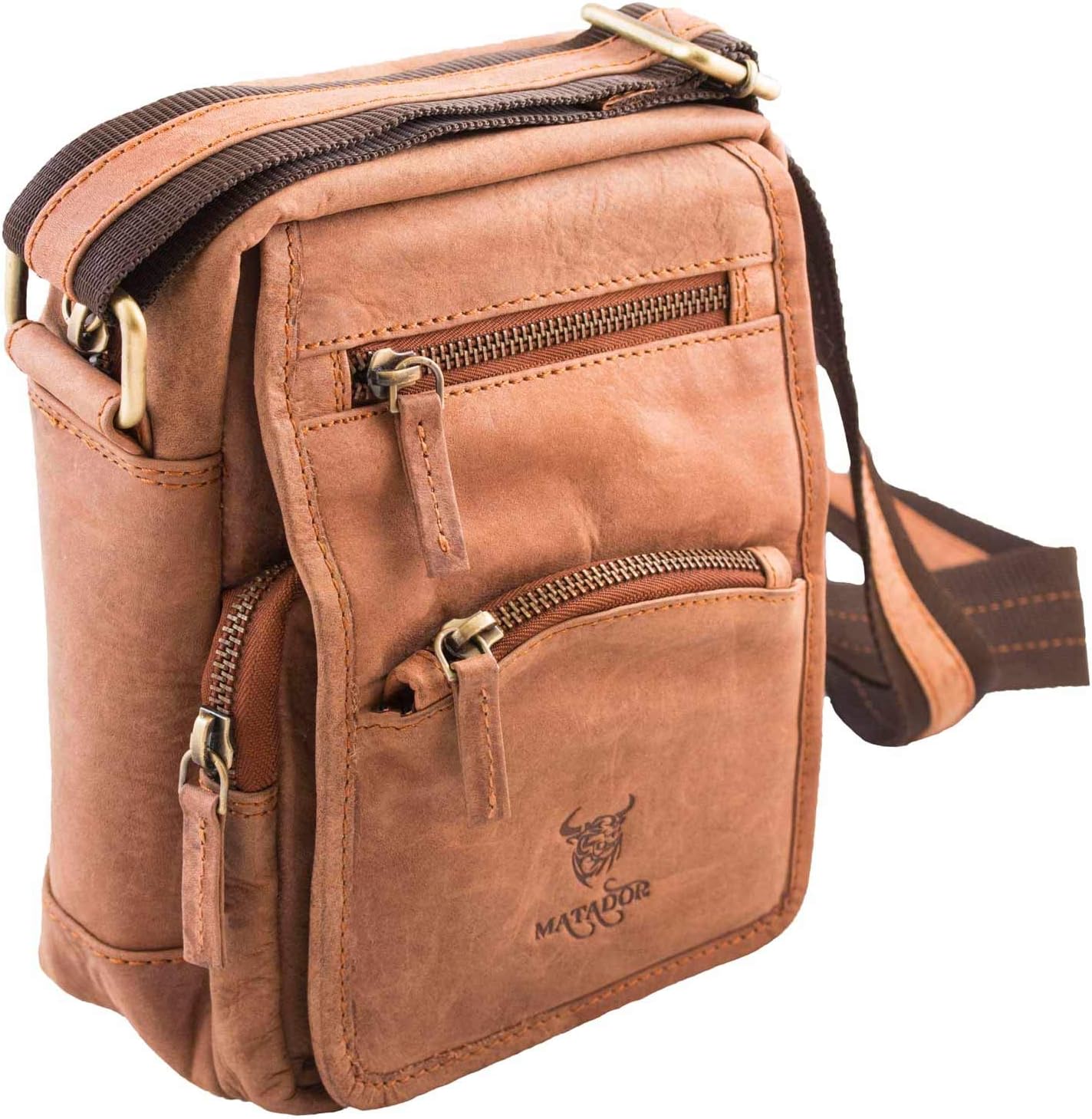 MATADOR Leder Umhängetasche klein Damen Herren Messenger Bag Amazon.de