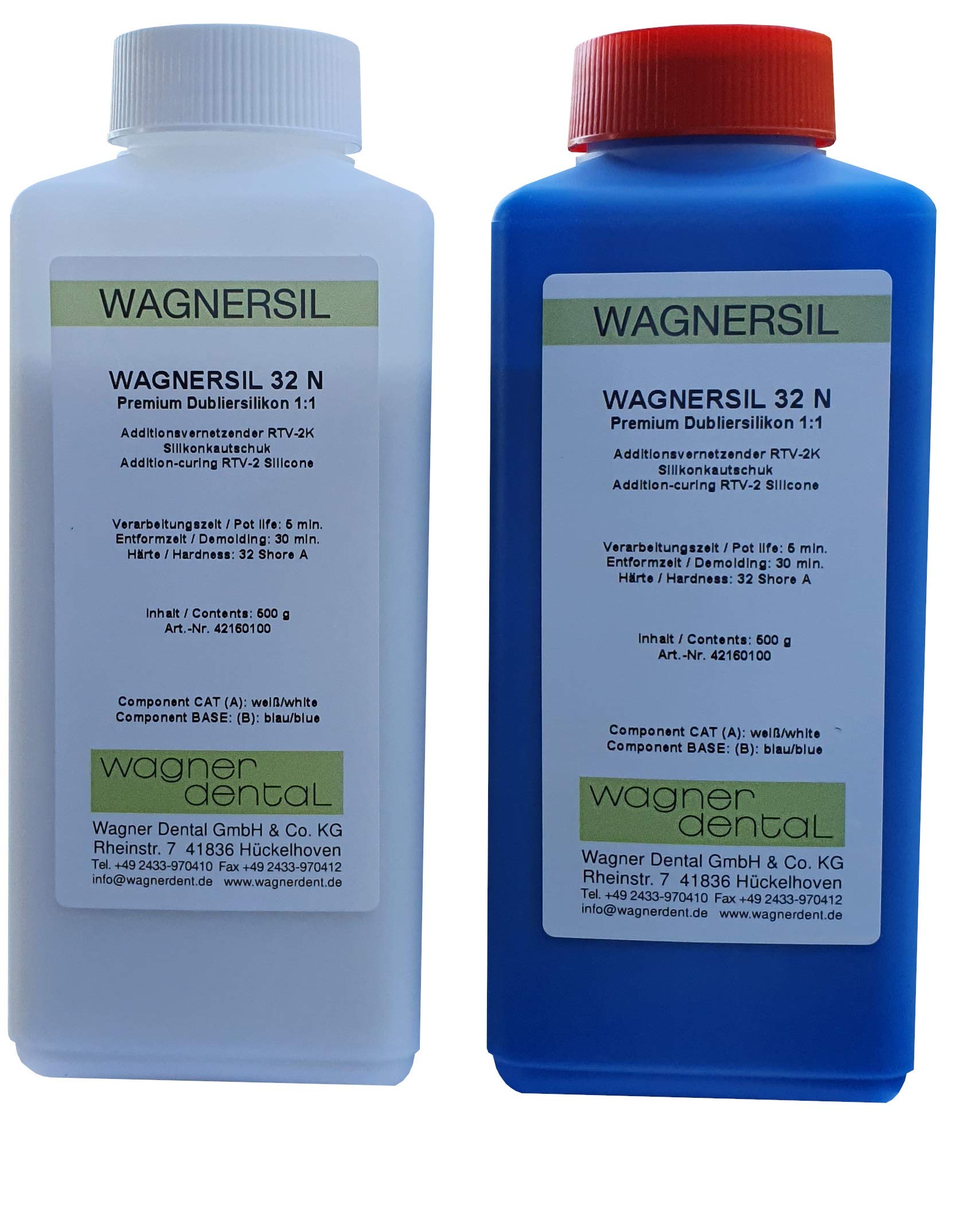 Wagnersil, 32 N, premium silicone rubber duplicating, medium hard, 1 kg