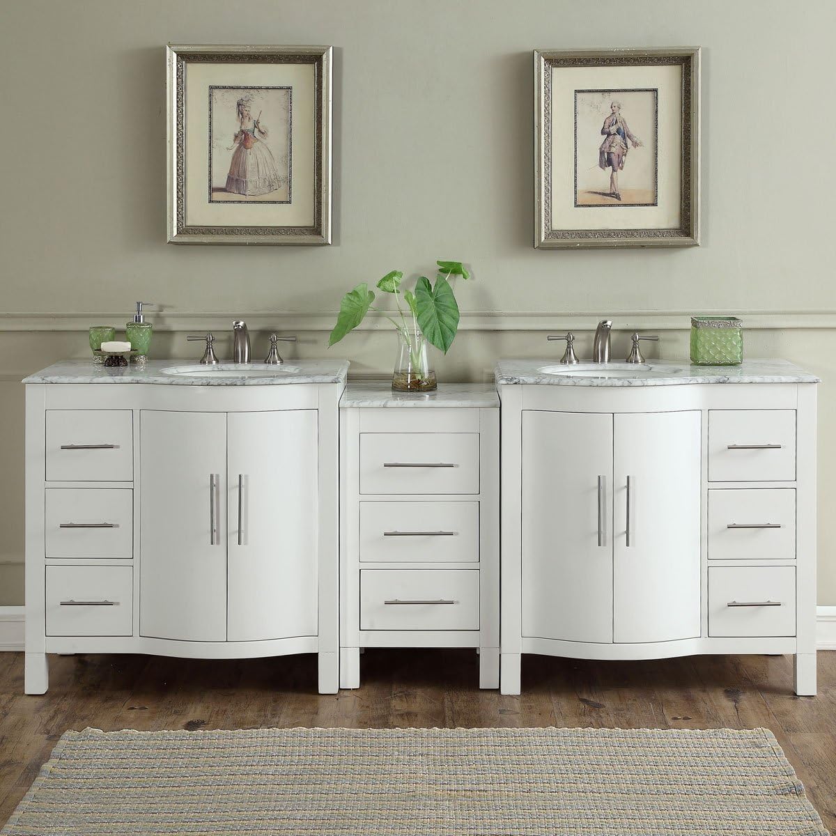 Silkroad Exclusive Contemporary Lavatory Basin Bathroom Sink Vanity