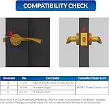 XFORT Tubular Latch Polished Brass 75mm 2 Pack for Internal Doors view 6