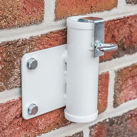 Videx-Sonnenschirmhalter für die Wand, weiß, Ø 25mm