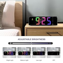 JXTZ Projection Alarm Clock, Alarm Clocks with