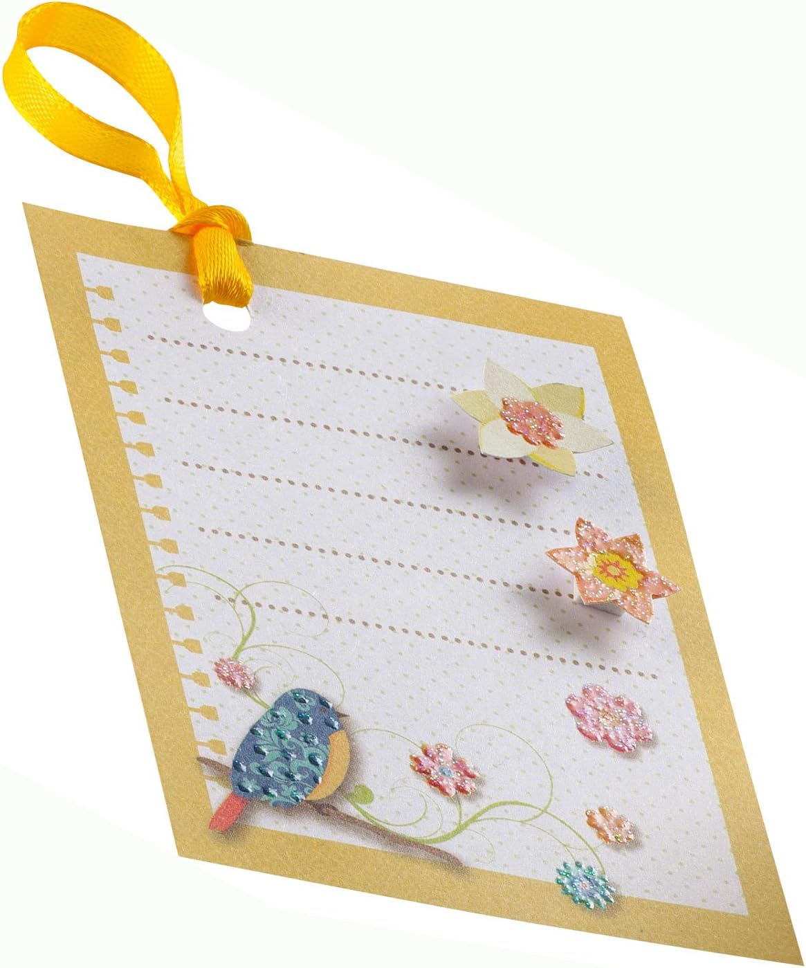 folia 11749 Design Paper Pad Spring/Easter DIN A4 165 g/m² 12 Sheets Illustrated Paper with Glitter Application - Image 4