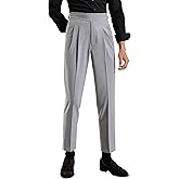 Men's Classic Gurkha Naples Italian Old Money Style Pants No Belt Required Dress Pants