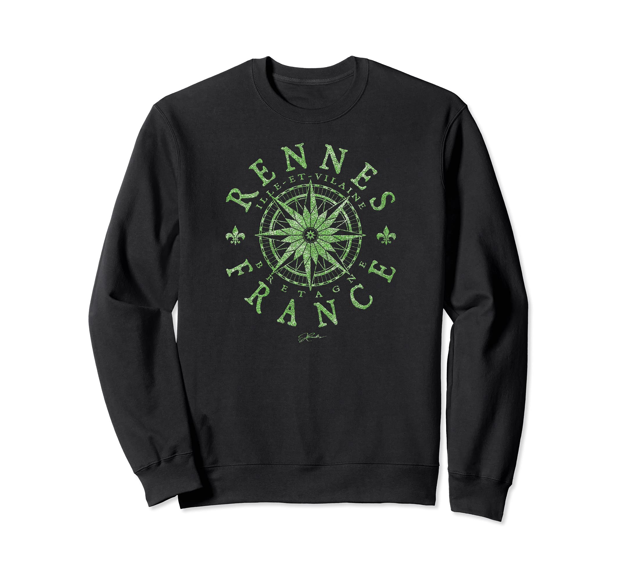JCombs: Rennes, Brittany, France, Compass Rose Sweatshirt