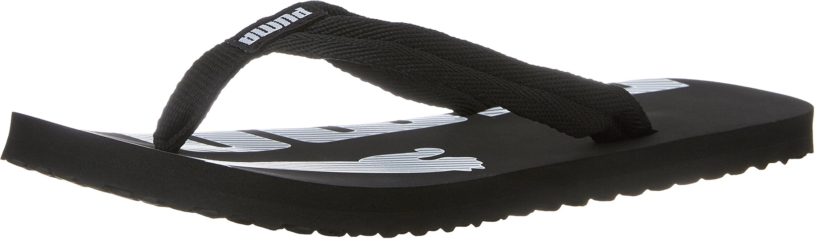 puma flip flops black