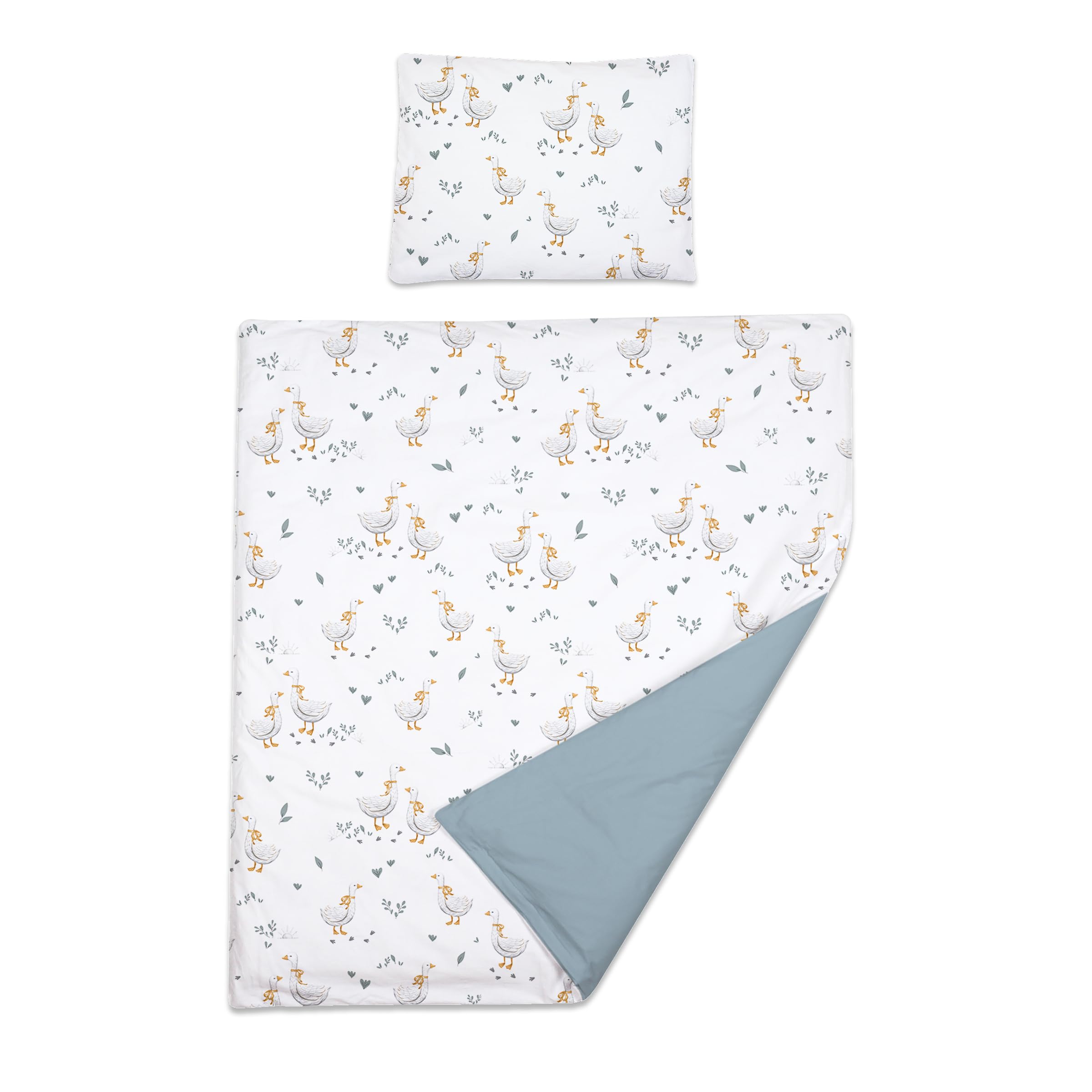 Baby Comfort 2 Piece Baby Kids Bedding Set 80x70 cm Duvet Cover & Pillowcase 12M+ (Duck) — image 1