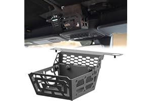 EYOUHZ Overhead Storage Compatible with Ford Bronco 2021 2022 2023 2024 2025 2026, Console Organizer Hard Top Basket Interior Steel Storage Panel Tray (Exclude Soft Top)