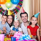 Jiosdo 11pk Birthday Party Hats Cone Paper Hats with Pom Poms for Kids Adults view 7