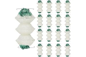 LARREL 12 Pack Lantern Mantles, 3-Layer Accordion Shape Gas Lantern Mantle Gas Lamp Mantles Compatible with Coleman Lanterns Parts for Lanternes Globe Propane Lanterns Propane Lights Outdoor Camping