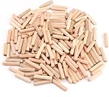 IBEIKE 200Pcs Wooden Dowels 6mmx30mm Wood Pins Fluted Hardwood Plugs view 1