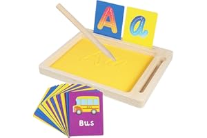 Vaguelly Montessori Sand Writing Tray for Wooden Sand Tray for Letter Formation Writing Practice Drawing