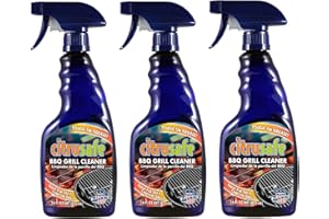 Citrusafe Grill and Grate Cleaner Spray 3 Pack (16 Oz) - Heavy Duty Spray Safely Cleans Burnt Food and Grease from BBQ - Great for Degreasing and Cleaning Grates, Racks