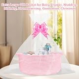 Lotvic Pink Large Gift Basket Kit 43x32x18cm with Bags and Bows view 5