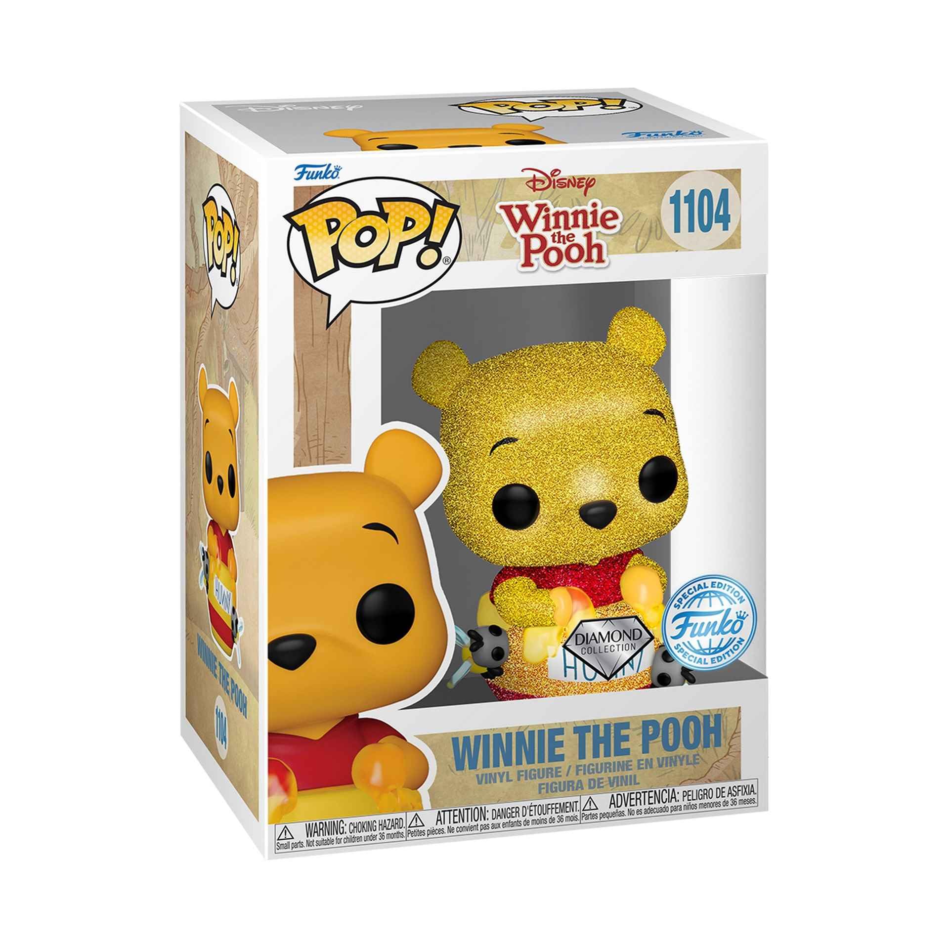 Funko Pop! Disney: Winnie The Pooh with Honeypot *Diamond Glitter* (Hot Topic Exclusive)