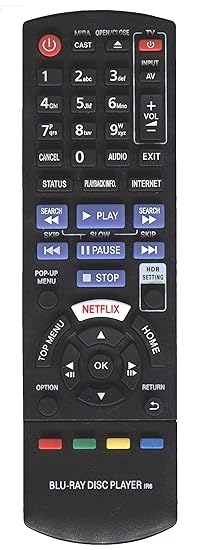 Ersatz Fernbedienung passend für Panasonic DMP-BDT365EG | DMP-BDT365EG-S