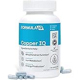 Formula IQ Copper IQ Chelated Supplement, 60 Veggie Capsules | High Absorption Albion Bisglycinate Mineral, Energy Production Support, Iron Metabolism Support