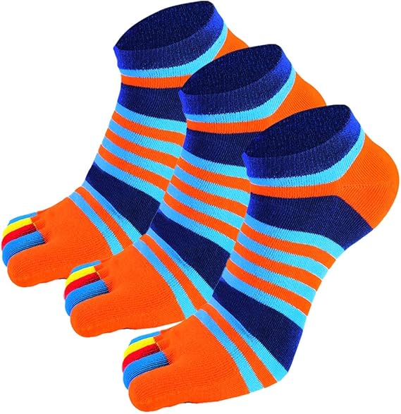 Amazon Feoya スポーツ靴下 靴下 五本指ソックス くるぶしソックス ソックス ヨガソックス ショートソックス 綿 吸汗速乾 抗菌防臭 天然綿 高弾力 カラフル コットン 薄い メンズ 3足 F 39 44 3 オレンジ スポーツソックス 通販