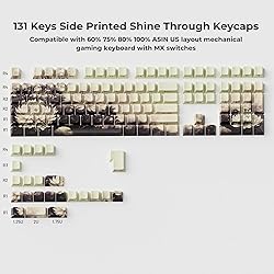 GMKWTL XVX Double Shot PBT Keycaps, Chrysanthemum