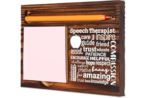 TRCENDE Thank You Gifts for Speech Therapist, Speech Therapy Gifts for Therapist Appreciation Gift, Graduation Christmas Birthday Gifts for Speech Therapy,Retro Self-Stick Note Pad Holders XB479