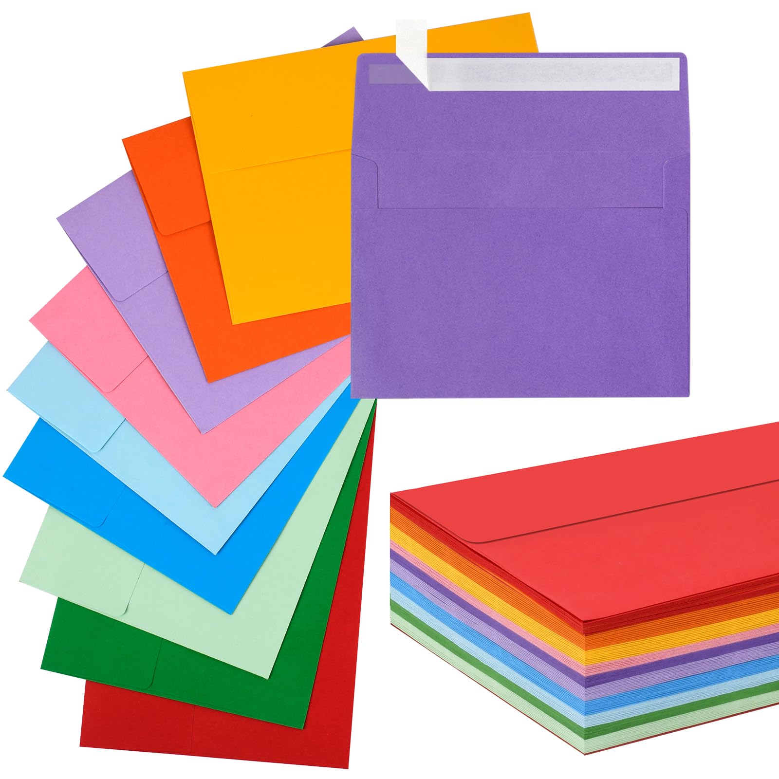 HappyHapi 100 Pack 5x7 Envelopes for
