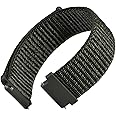 WOCCI 24mm Adjustable Nylon Watch Band, Quick Release Sport Loop Strap (Army Green)
