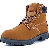 Jacata Men's Water Resistant Leather Work Boot Rubber Sole Construction Oil Resistant Utility Industrial Boots